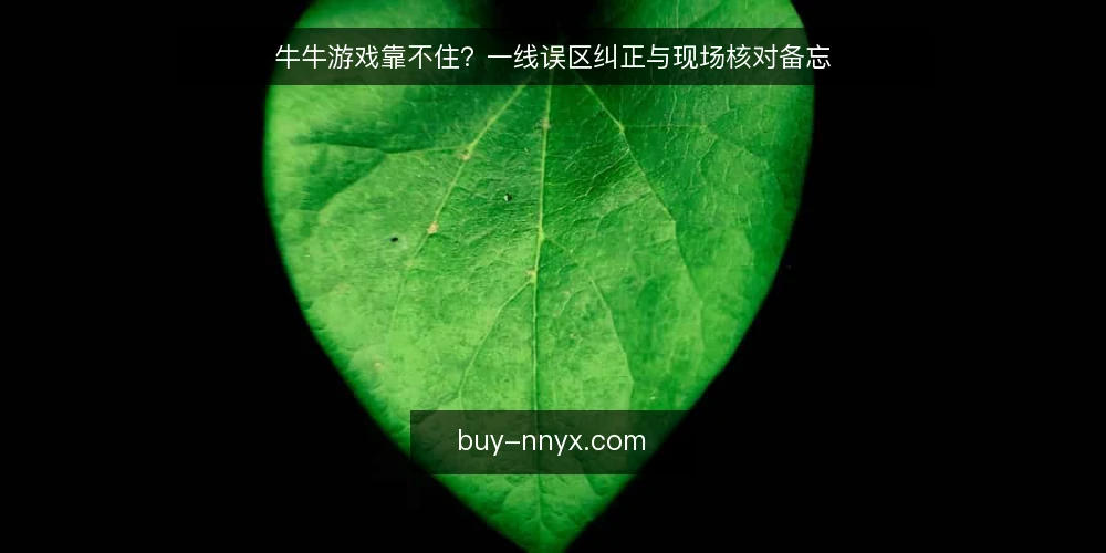牛牛游戏靠不住?一线误区纠正与现场核对备忘 — 现场先看哪些信号 配图